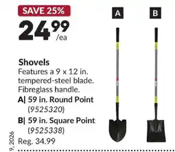 Princess Auto Shovels offer