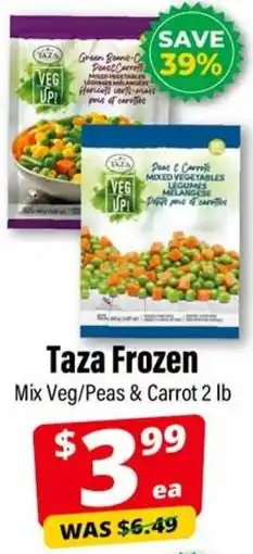 Iqbal Foods Taza Frozen Mix Veg/Peas & Carrot offer