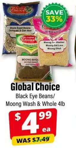 Iqbal Foods Global Choice Black Eye Beans/ Moong Wash & Whole offer