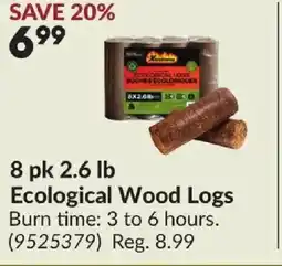 Princess Auto Ecological Wood Logs offer