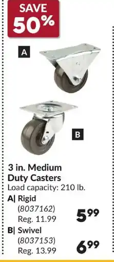 Princess Auto Medium Duty Casters offer
