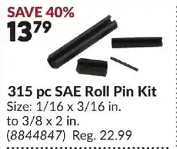 Princess Auto 315 pc SAE Roll Pin Kit offer