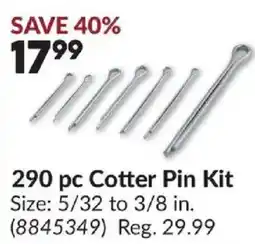 Princess Auto 290 pc Cotter Pin Kit offer