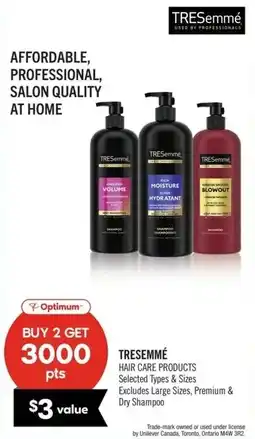 Shoppers Drug Mart Tresemmé offer