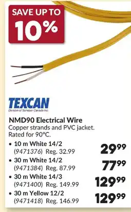 Princess Auto TEXCAN NMD90 Electrical Wire offer