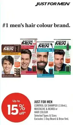 Shoppers Drug Mart Just for men offer