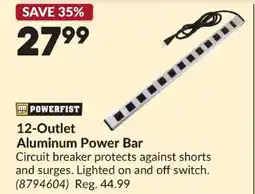 Princess Auto POWERFIST 12-Outlet Aluminum Power Bar offer