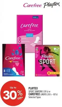 Shoppers Drug Mart Playtex or carefree offer