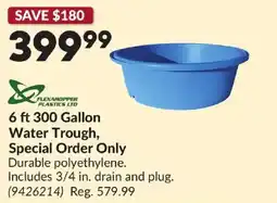 Princess Auto FLEXAHOPPER PLASTICS LTD Gallon Water Trough, Special Order Only offer