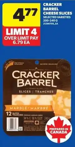 Real Canadian Superstore Cracker barrel cheese slices offer