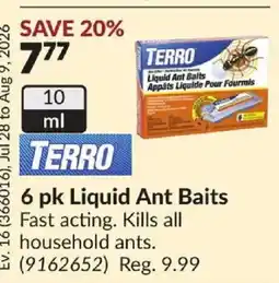 Princess Auto TERRO 6 pk Liquid Ant Baits offer