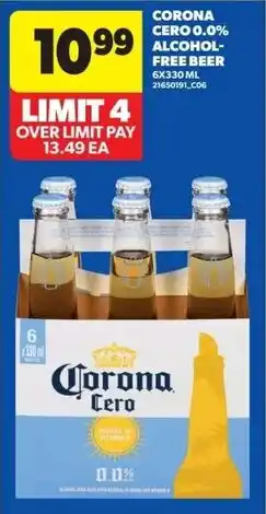 Real Canadian Superstore Corona cero 0.0% alcohol free beer offer