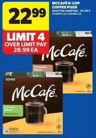 Real Canadian Superstore Mccafé k cup coffee pods offer