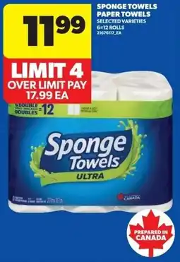 Real Canadian Superstore Sponge towels paper towels offer