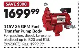 Princess Auto 115V 35 GPM Fuel Transfer Pump Body offer