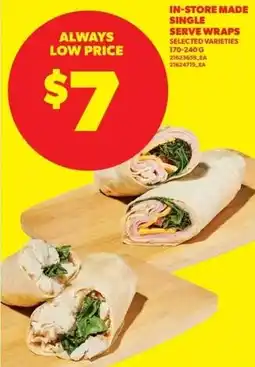 Real Canadian Superstore In store made single serve wraps offer