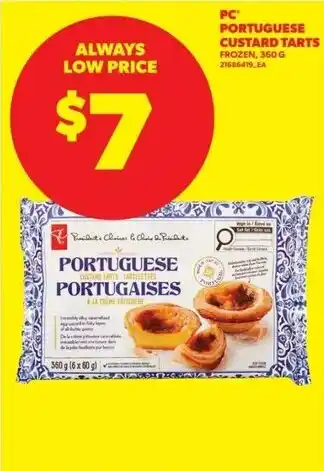Real Canadian Superstore Pc portuguese custard tarts offer