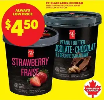 Real Canadian Superstore Pc black label ice cream offer