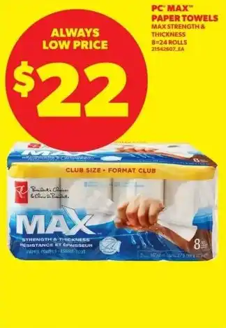 Real Canadian Superstore Pc max paper towels offer