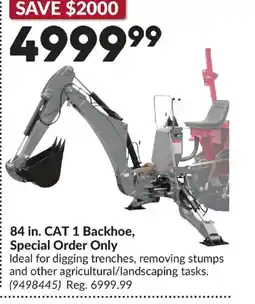 Princess Auto CAT 1 Backhoe, Special Order Only offer