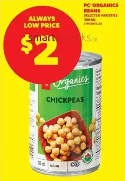Real Canadian Superstore Pc organics beans offer