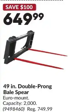 Princess Auto Double-Prong Bale Spear offer
