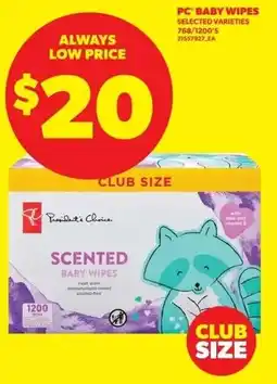 Real Canadian Superstore Pc baby wipes offer