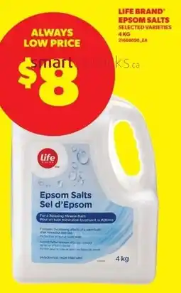 Real Canadian Superstore Life brand epsom salts offer