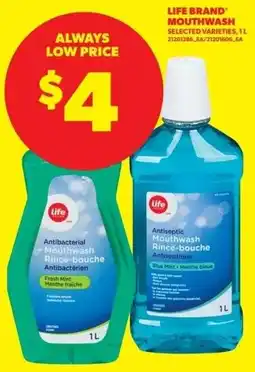 Real Canadian Superstore Life brand mouthwash offer