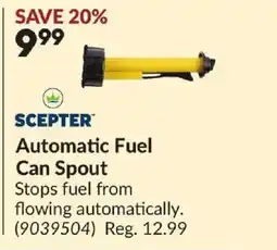 Princess Auto SCEPTER Automatic Fuel Can Spout offer