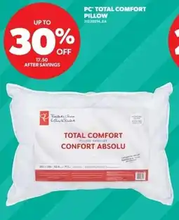 Real Canadian Superstore Pc total comfort pillow offer