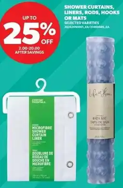 Real Canadian Superstore Shower curtains liners rods hooks or mats offer