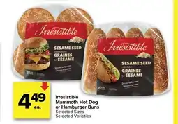 Metro IRRESISTIBLE Mammoth Hot Dog or Hamburger Buns offer