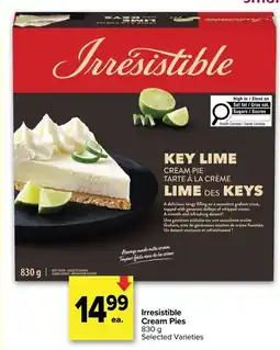 Metro IRRESISTIBLE cream pies offer