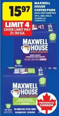 Real Canadian Superstore Maxwell house coffee pods offer