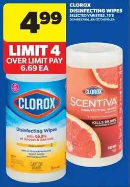 Real Canadian Superstore Clorox disinfecting wipes offer