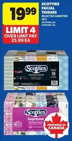 Real Canadian Superstore Scotties facial tissues offer