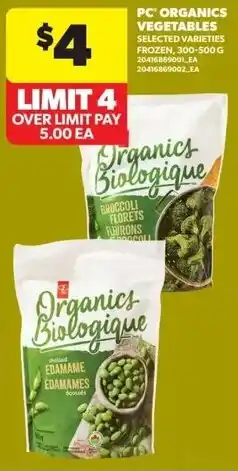 Real Canadian Superstore Pc organics vegetables offer