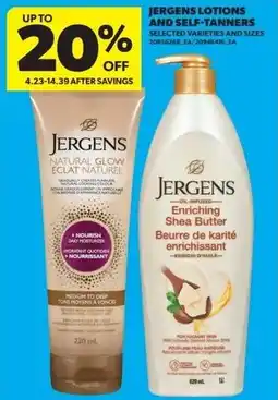 Real Canadian Superstore Jergens lotions and self tanners offer