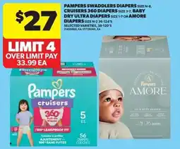 Real Canadian Superstore Pampers swaddlers diapers cruisers 360 diapers baby dry ultra diapers or amore diapers offer