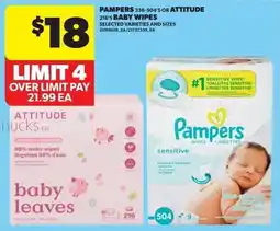 Real Canadian Superstore Pampers or attitude baby wipes offer