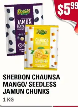 Atiya's Fresh Farm SHERBON Chaunsa mango/ seedless jamun chunks offer