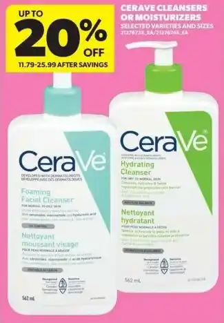 Cerave cleansers or moisturizers