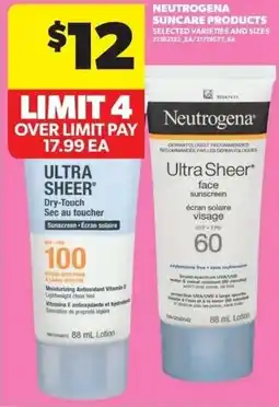 Real Canadian Superstore Neutrogena suncare products offer