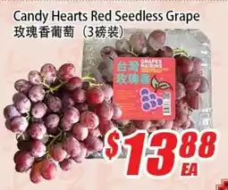 WinCo Food Mart Candy Hearts Red Seedless Grape offer