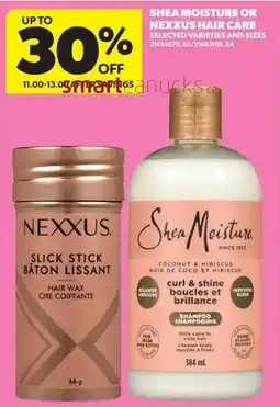 Real Canadian Superstore Shea moisture or nexxus hair care offer