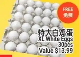 SunFood Supermarket XL White Eggs 30pcs offer