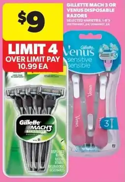 Real Canadian Superstore Gillette mach 3 or venus disposable razors offer