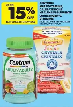 Real Canadian Superstore Centrum multivitamins caltrate bone health supplements or emergen c vitamins offer