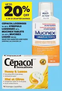 Real Canadian Superstore Cepacol lozenges strepsils lozenges mucinex tablets mucinex liquid offer
